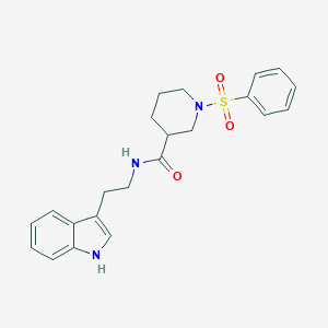 1-(benzenesulfonyl)-N-[2-(1H-indol-3-yl)ethyl]piperidine-3-carboxamide