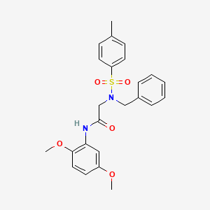 molecular formula C24H26N2O5S B3573402 N~2~-benzyl-N-(2,5-dimethoxyphenyl)-N~2~-[(4-methylphenyl)sulfonyl]glycinamide 