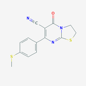 7-[4-(methylsulfanyl)phenyl]-5-oxo-2,3-dihydro-5H-[1,3]thiazolo[3,2-a]pyrimidine-6-carbonitrile