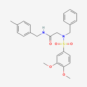 molecular formula C25H28N2O5S B3573420 N~2~-benzyl-N~2~-[(3,4-dimethoxyphenyl)sulfonyl]-N~1~-(4-methylbenzyl)glycinamide 