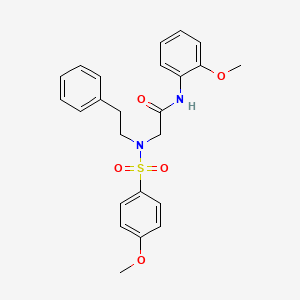 molecular formula C24H26N2O5S B3573430 N~1~-(2-methoxyphenyl)-N~2~-[(4-methoxyphenyl)sulfonyl]-N~2~-(2-phenylethyl)glycinamide 