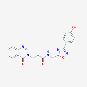 N-{[3-(4-methoxyphenyl)-1,2,4-oxadiazol-5-yl]methyl}-3-(4-oxo-3(4H)-quinazolinyl)propanamide