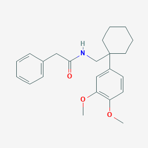 molecular formula C23H29NO3 B3573486 N-[[1-(3,4-dimethoxyphenyl)cyclohexyl]methyl]-2-phenylacetamide 