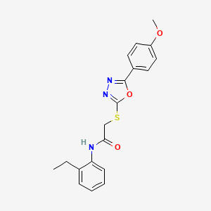 molecular formula C19H19N3O3S B3573500 N-(2-ethylphenyl)-2-{[5-(4-methoxyphenyl)-1,3,4-oxadiazol-2-yl]thio}acetamide 