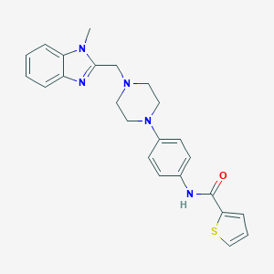 molecular formula C24H25N5OS B357359 N-(4-{4-[(1-methyl-1H-benzimidazol-2-yl)methyl]-1-piperazinyl}phenyl)-2-thiophenecarboxamide CAS No. 921152-44-5