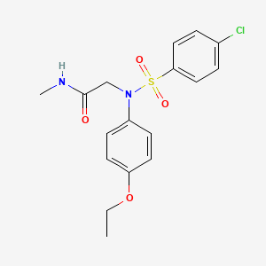 molecular formula C17H19ClN2O4S B3573658 N~2~-[(4-chlorophenyl)sulfonyl]-N~2~-(4-ethoxyphenyl)-N~1~-methylglycinamide 