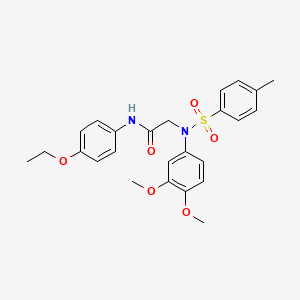molecular formula C25H28N2O6S B3573677 N~2~-(3,4-dimethoxyphenyl)-N~1~-(4-ethoxyphenyl)-N~2~-[(4-methylphenyl)sulfonyl]glycinamide 