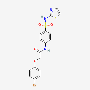 molecular formula C17H14BrN3O4S2 B3573711 2-(4-bromophenoxy)-N-[4-(1,3-thiazol-2-ylsulfamoyl)phenyl]acetamide 