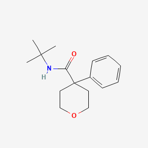 molecular formula C16H23NO2 B3573782 N-(tert-butyl)-4-phenyltetrahydro-2H-pyran-4-carboxamide 