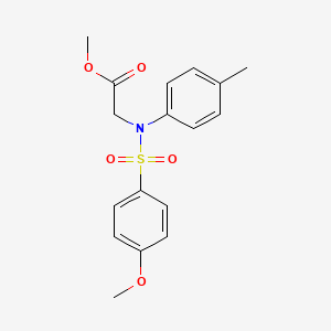 molecular formula C17H19NO5S B3573947 methyl 2-(N-(4-methoxyphenyl)sulfonyl-4-methylanilino)acetate 