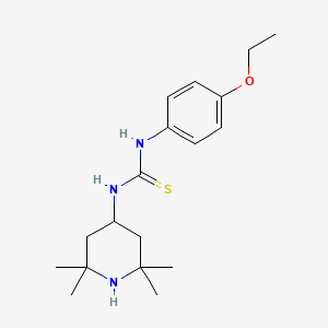 molecular formula C18H29N3OS B3573948 N-(4-ethoxyphenyl)-N'-(2,2,6,6-tetramethyl-4-piperidinyl)thiourea 