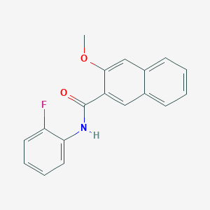 molecular formula C18H14FNO2 B3573987 N-(2-fluorophenyl)-3-methoxynaphthalene-2-carboxamide 