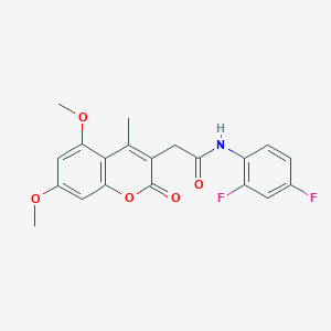 molecular formula C20H17F2NO5 B357399 N-(2,4-difluorophenyl)-2-(5,7-dimethoxy-4-methyl-2-oxo-2H-chromen-3-yl)acetamide CAS No. 902047-38-5