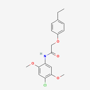 molecular formula C18H20ClNO4 B3574029 N-(4-chloro-2,5-dimethoxyphenyl)-2-(4-ethylphenoxy)acetamide 