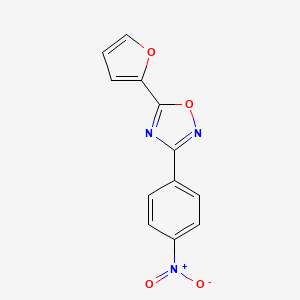 molecular formula C12H7N3O4 B3574114 5-(Furan-2-yl)-3-(4-nitrophenyl)-1,2,4-oxadiazole CAS No. 54609-04-0