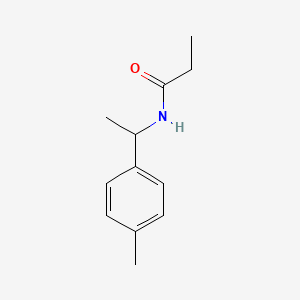 molecular formula C12H17NO B3574270 N-[1-(4-methylphenyl)ethyl]propanamide 