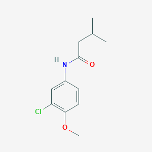 molecular formula C12H16ClNO2 B3574321 N-(3-chloro-4-methoxyphenyl)-3-methylbutanamide 