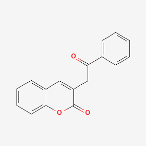molecular formula C17H12O3 B3574419 3-(2-oxo-2-phenylethyl)-2H-chromen-2-one 