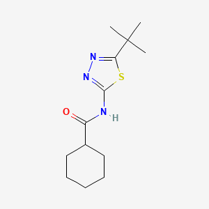 molecular formula C13H21N3OS B3574430 N-(5-tert-butyl-1,3,4-thiadiazol-2-yl)cyclohexanecarboxamide 