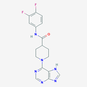 molecular formula C17H16F2N6O B357444 N-(3,4-difluorophenyl)-1-(7H-purin-6-yl)-4-piperidinecarboxamide CAS No. 921071-80-9