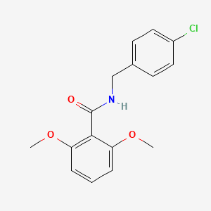molecular formula C16H16ClNO3 B3574488 N-[(4-chlorophenyl)methyl]-2,6-dimethoxybenzamide 