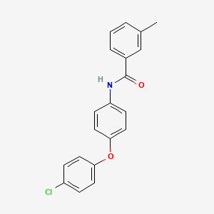 molecular formula C20H16ClNO2 B3574517 N-[4-(4-chlorophenoxy)phenyl]-3-methylbenzamide 