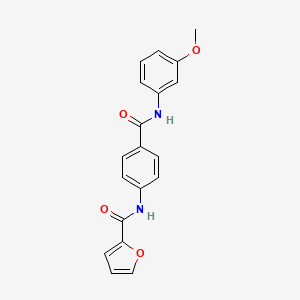 molecular formula C19H16N2O4 B3574565 N-(4-{[(3-methoxyphenyl)amino]carbonyl}phenyl)-2-furamide 