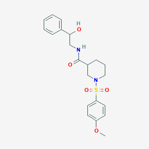 molecular formula C21H26N2O5S B357457 N-(2-hydroxy-2-phenylethyl)-1-[(4-methoxyphenyl)sulfonyl]piperidine-3-carboxamide CAS No. 921085-45-2
