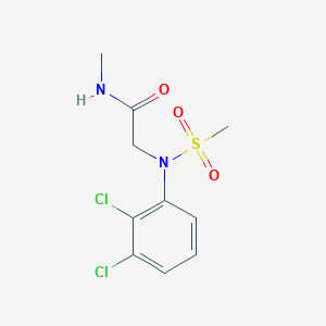 molecular formula C10H12Cl2N2O3S B3574591 N~2~-(2,3-dichlorophenyl)-N~1~-methyl-N~2~-(methylsulfonyl)glycinamide 