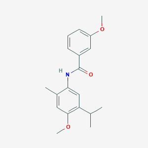 molecular formula C19H23NO3 B3574610 N-(5-isopropyl-4-methoxy-2-methylphenyl)-3-methoxybenzamide 