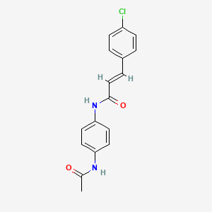 molecular formula C17H15ClN2O2 B3574659 N-[4-(acetylamino)phenyl]-3-(4-chlorophenyl)acrylamide 
