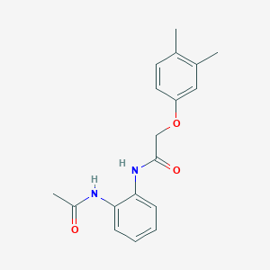 molecular formula C18H20N2O3 B3574687 N-[2-(acetylamino)phenyl]-2-(3,4-dimethylphenoxy)acetamide 