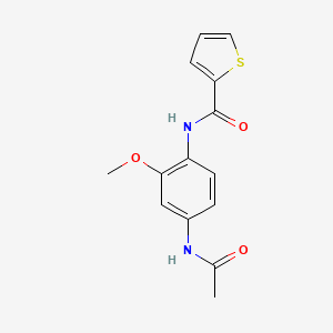 molecular formula C14H14N2O3S B3574702 N-[4-(acetylamino)-2-methoxyphenyl]-2-thiophenecarboxamide 