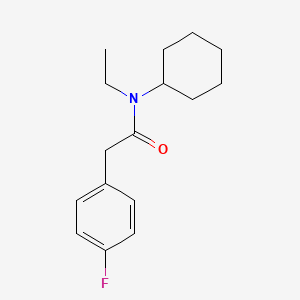 molecular formula C16H22FNO B3574720 N-cyclohexyl-N-ethyl-2-(4-fluorophenyl)acetamide 