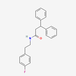 molecular formula C23H22FNO B3574727 N-[2-(4-fluorophenyl)ethyl]-3,3-diphenylpropanamide 
