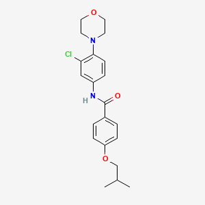 molecular formula C21H25ClN2O3 B3574797 N-(3-chloro-4-morpholin-4-ylphenyl)-4-(2-methylpropoxy)benzamide 