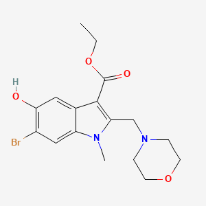 molecular formula C17H21BrN2O4 B3575049 ethyl 6-bromo-5-hydroxy-1-methyl-2-(morpholin-4-ylmethyl)-1H-indole-3-carboxylate CAS No. 110544-05-3