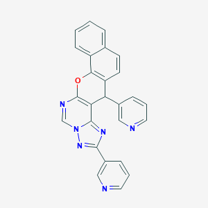 molecular formula C26H16N6O B357507 2,14-di(3-pyridinyl)-14H-benzo[7,8]chromeno[3,2-e][1,2,4]triazolo[1,5-c]pyrimidine CAS No. 902314-61-8