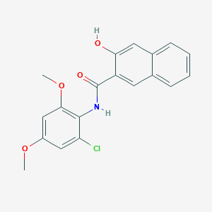 molecular formula C19H16ClNO4 B3575105 N-(2-chloro-4,6-dimethoxyphenyl)-3-hydroxynaphthalene-2-carboxamide 