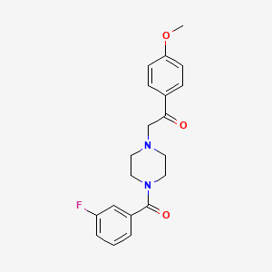 2-[4-(3-fluorobenzoyl)-1-piperazinyl]-1-(4-methoxyphenyl)ethanone