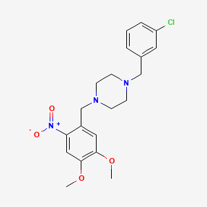 1-(3-chlorobenzyl)-4-(4,5-dimethoxy-2-nitrobenzyl)piperazine