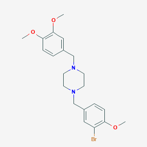 1-(3-bromo-4-methoxybenzyl)-4-(3,4-dimethoxybenzyl)piperazine