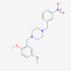 molecular formula C20H25N3O4 B3575252 1-(2,5-dimethoxybenzyl)-4-(3-nitrobenzyl)piperazine CAS No. 5879-92-5