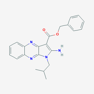 molecular formula C22H22N4O2 B357537 Benzyl 2-amino-1-(2-methylpropyl)pyrrolo[3,2-b]quinoxaline-3-carboxylate CAS No. 843627-93-0