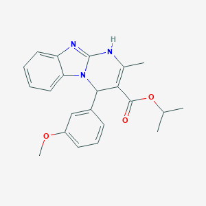 molecular formula C22H23N3O3 B357554 Isopropyl 4-(3-methoxyphenyl)-2-methyl-1,4-dihydropyrimido[1,2-a]benzimidazole-3-carboxylate CAS No. 879587-42-5