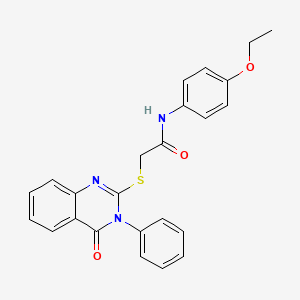 molecular formula C24H21N3O3S B3575606 N-(4-ethoxyphenyl)-2-[(4-oxo-3-phenyl-3,4-dihydro-2-quinazolinyl)thio]acetamide 