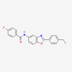 molecular formula C22H17FN2O2 B3575656 N-[2-(4-ethylphenyl)-1,3-benzoxazol-5-yl]-4-fluorobenzamide 