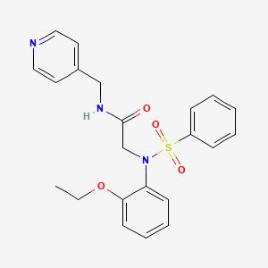 molecular formula C22H23N3O4S B3575750 N~2~-(2-ethoxyphenyl)-N~2~-(phenylsulfonyl)-N~1~-(4-pyridinylmethyl)glycinamide 