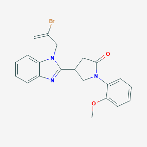 B357576 4-[1-(2-bromo-2-propenyl)-1H-benzimidazol-2-yl]-1-(2-methoxyphenyl)-2-pyrrolidinone CAS No. 877784-70-8