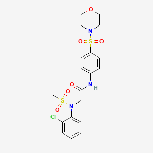 molecular formula C19H22ClN3O6S2 B3575771 N~2~-(2-chlorophenyl)-N~2~-(methylsulfonyl)-N-[4-(morpholin-4-ylsulfonyl)phenyl]glycinamide 